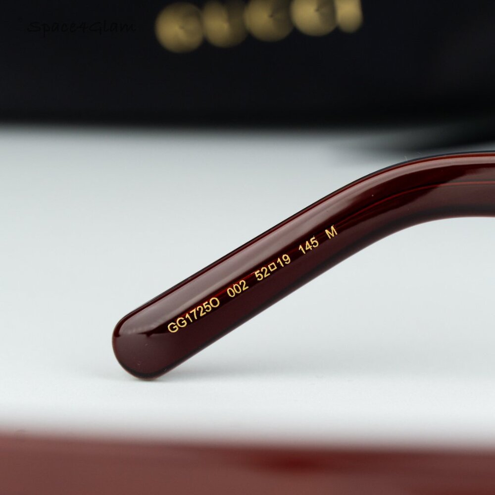 BRAND NEW Gucci GG1725O 002 Brown Demo Unisex Square Eyeglasses GG 1725O - Picture 4 of 7